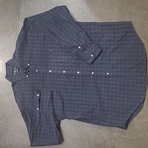 RALPH LAUREN PLAID BIG SHIRT FIT OXFORD BUTTON DOWN SHIRT